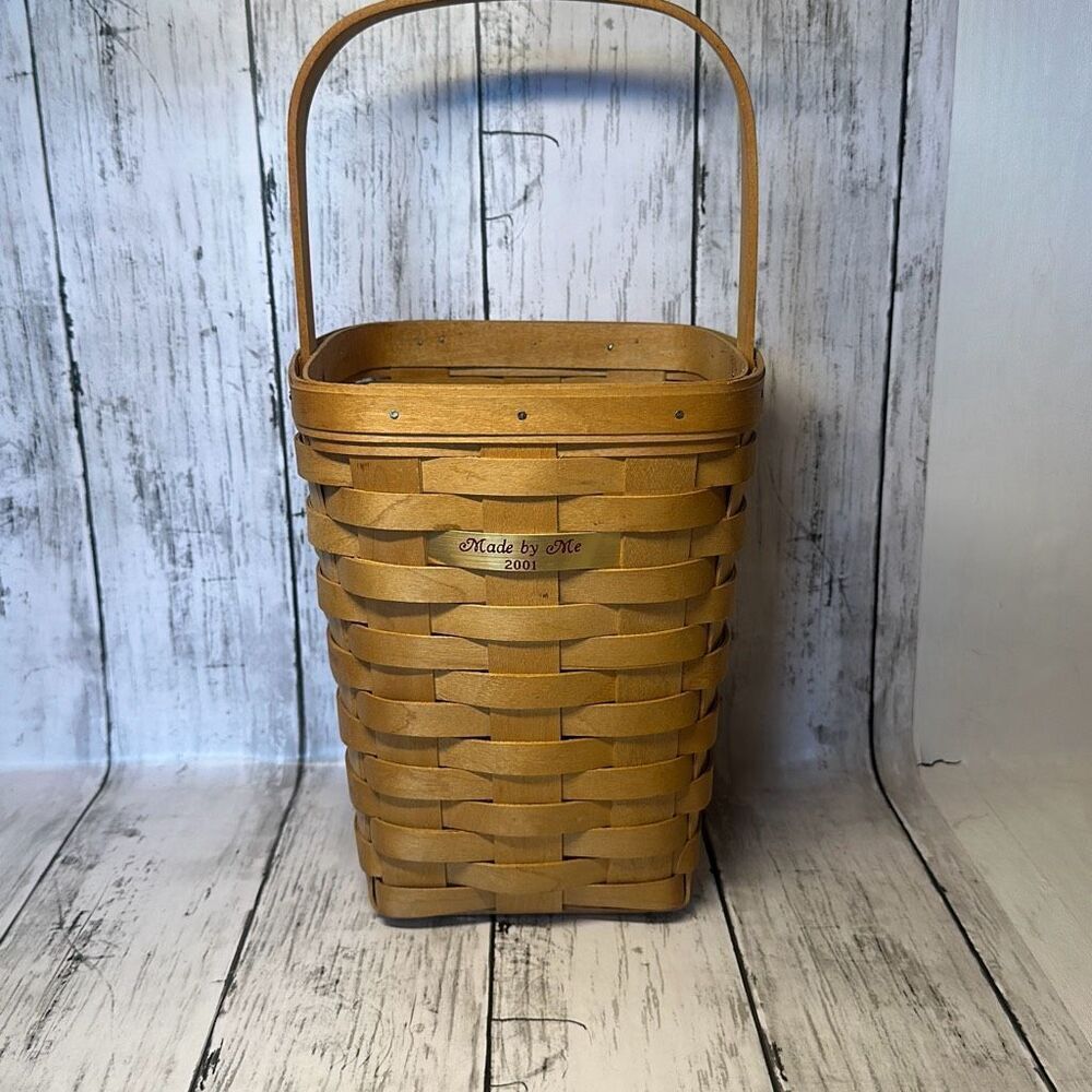 Longaberger 2001 Made By Me‎ Hand Woven Basket Dresden 13”
